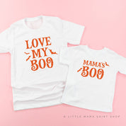 Love My Boo (Bats) / Mama's Boo (Bats) - Set of 2 Matching Tees