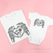 Skeleton Heart Hands - Set of 2 Matching Tees
