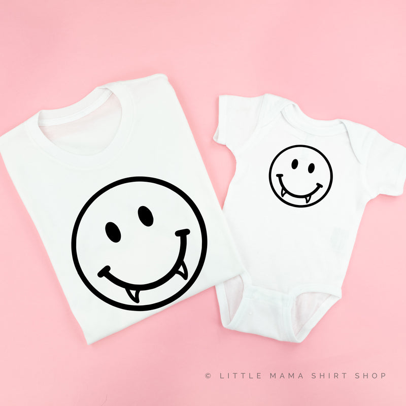 VAMPIRE SMILEY FACE - Set of 2 Unisex Tees