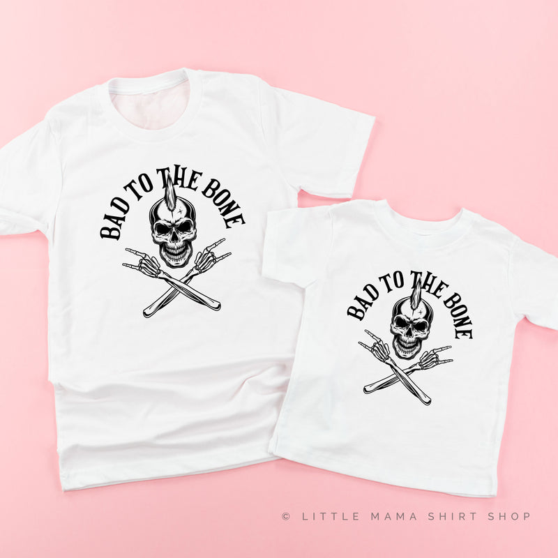 BAD TO THE BONE - Set of 2 Unisex Tees