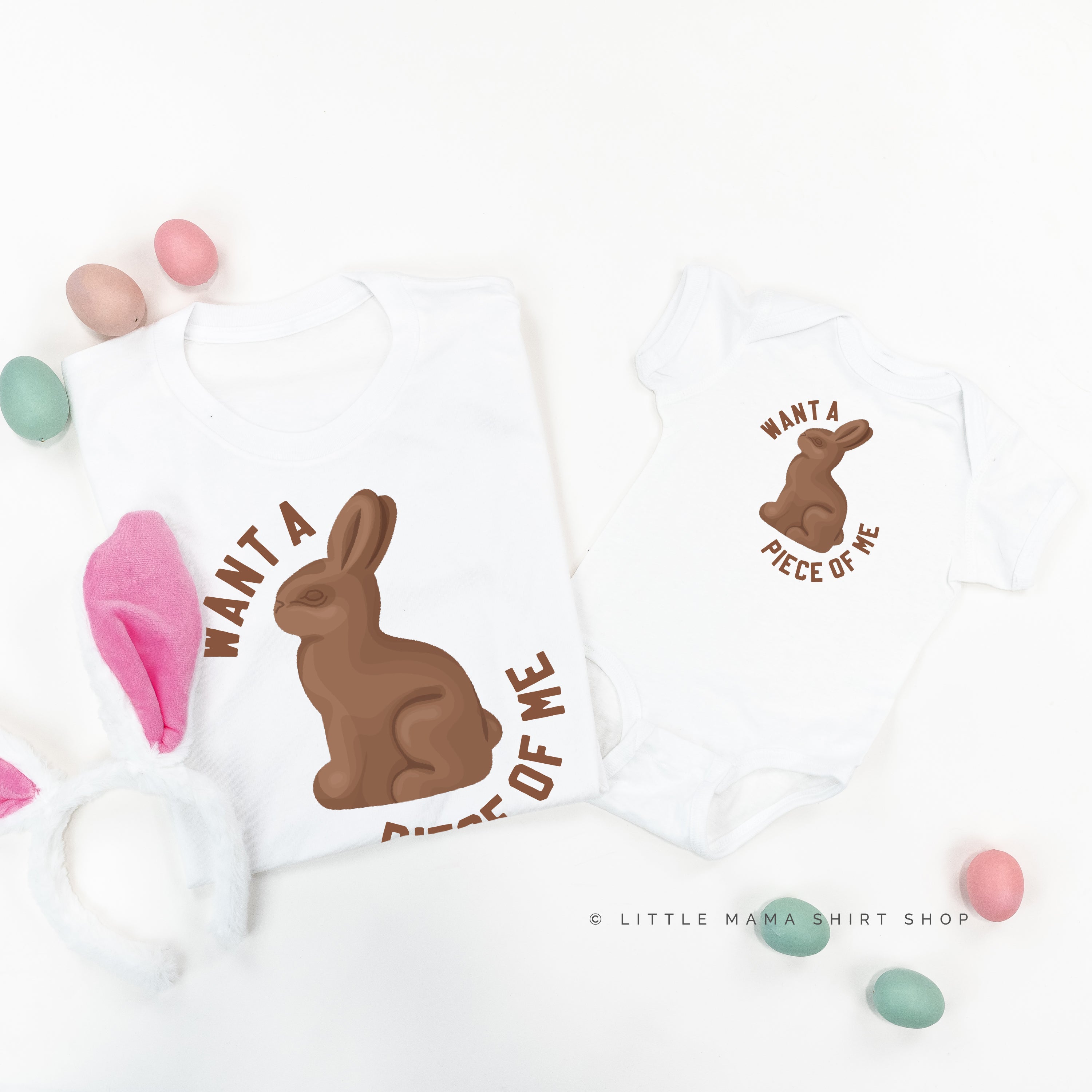 Want A Piece Of Me - Set of 2 Tees Little Mama Shirt Shop