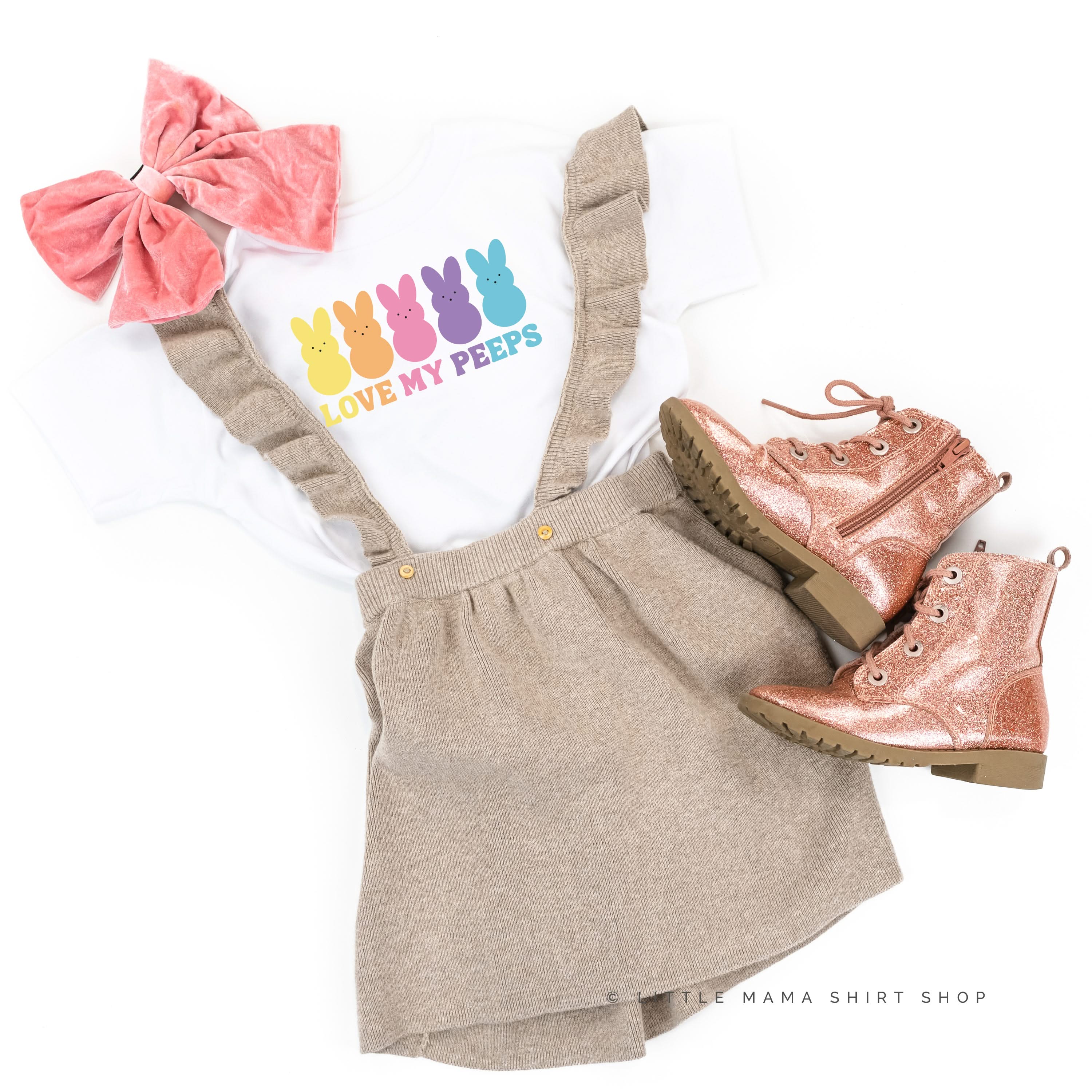 Love My Peeps - Neon - Child Tee Little Mama Shirt Shop