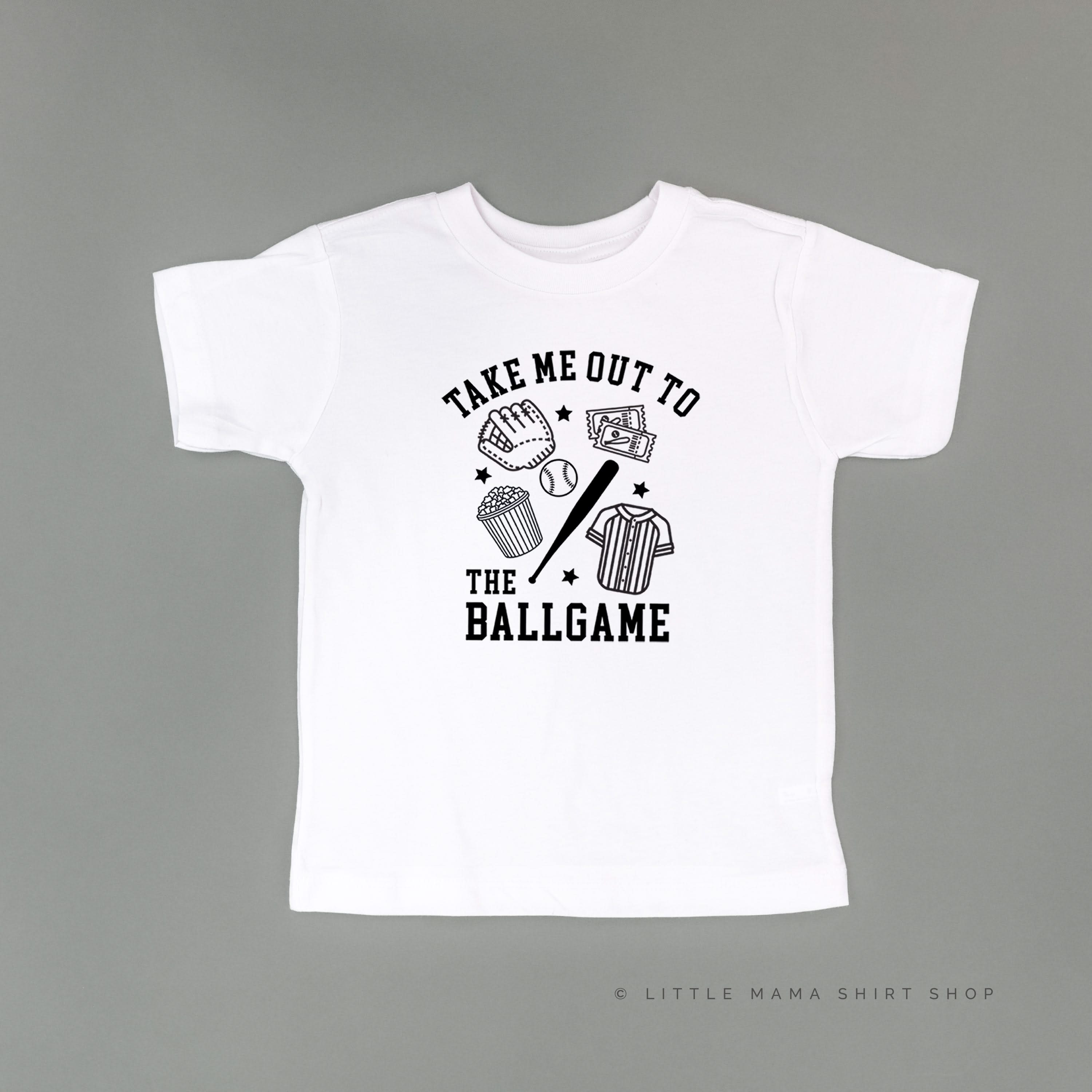 Take Me Out to the Ballgame - Short Sleeve Child Shirt Little Mama Shirt Shop