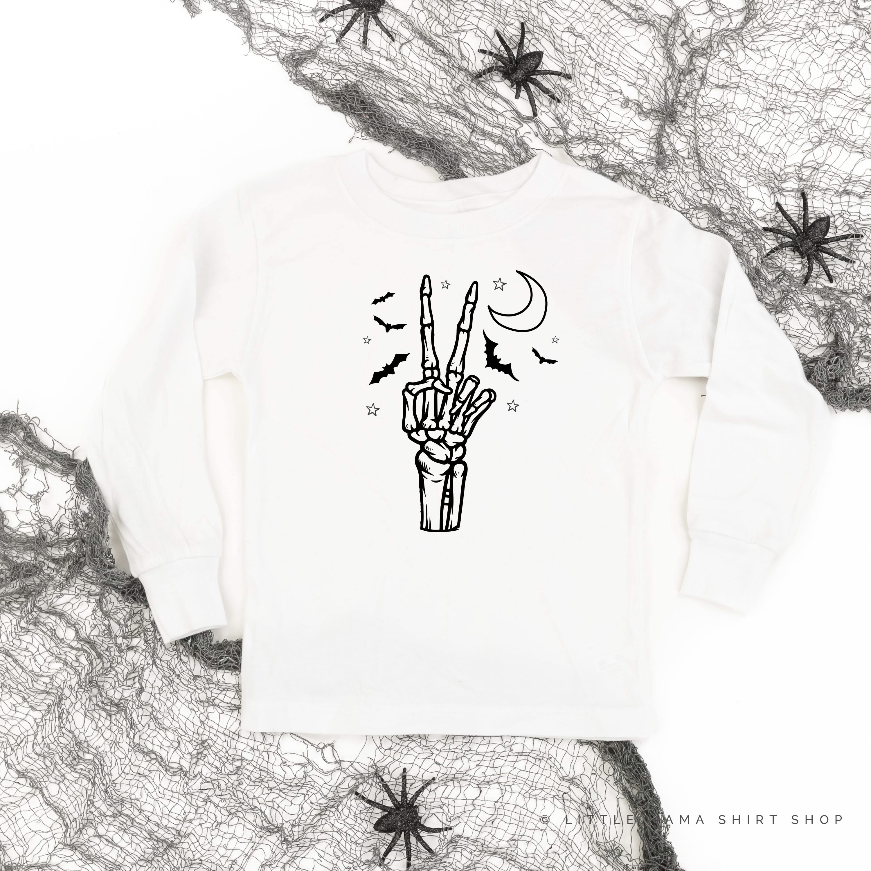 Peace - Skeleton - Long Sleeve Child Shirt Little Mama Shirt Shop