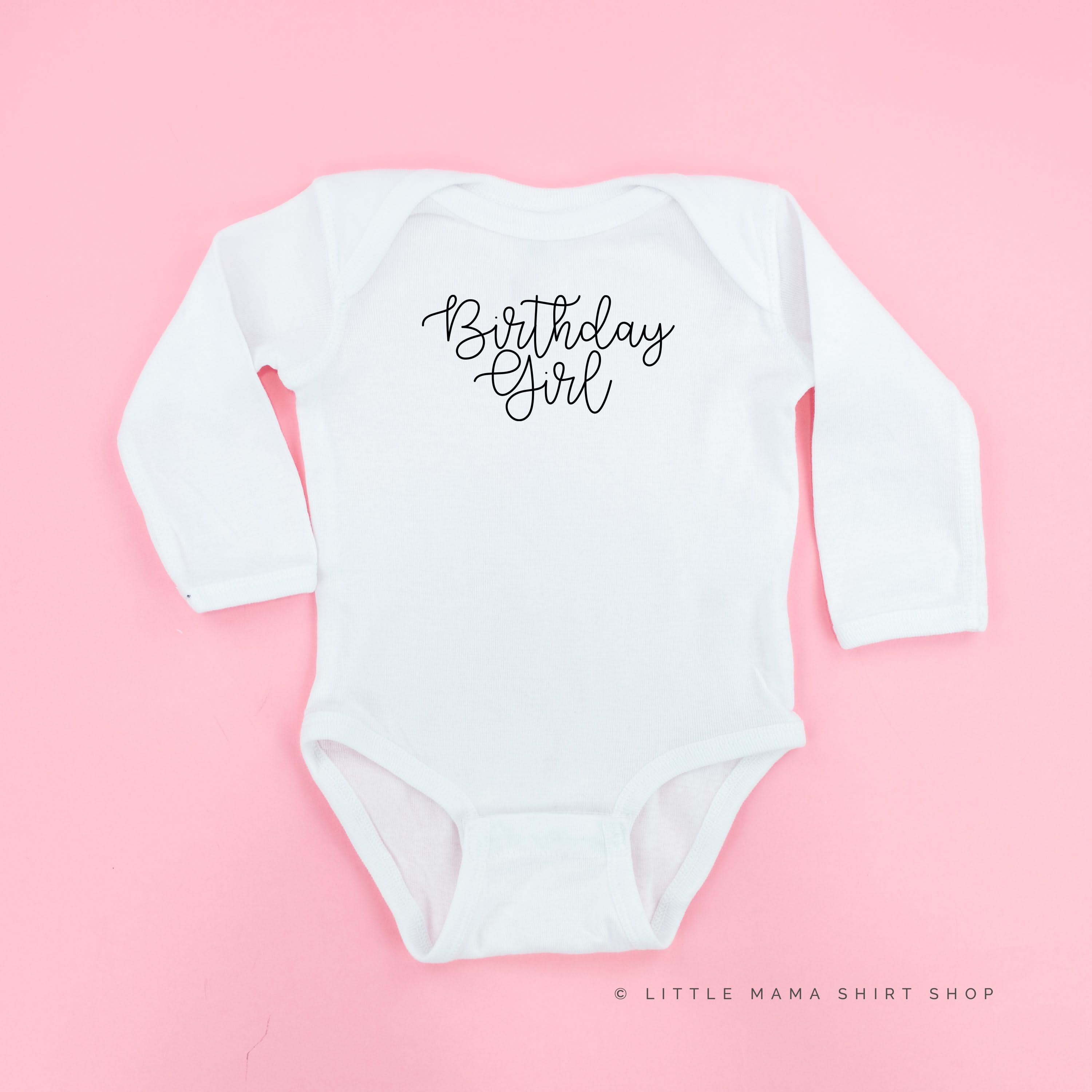 Birthday Girl - New Cursive - Child Long Sleeve Tee