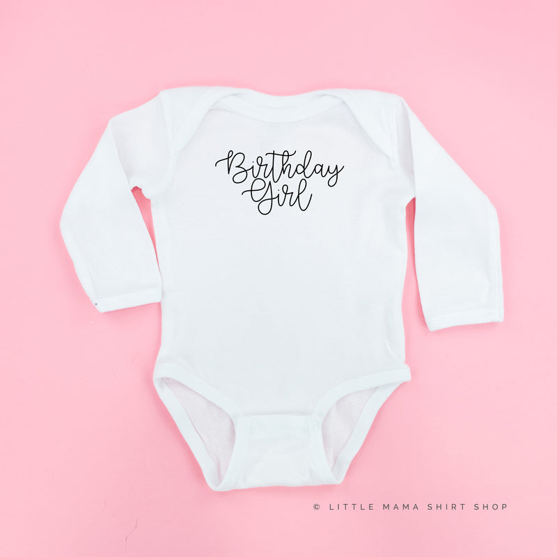 BIRTHDAY GIRL - NEW CURSIVE - Long Sleeve Child Shirt