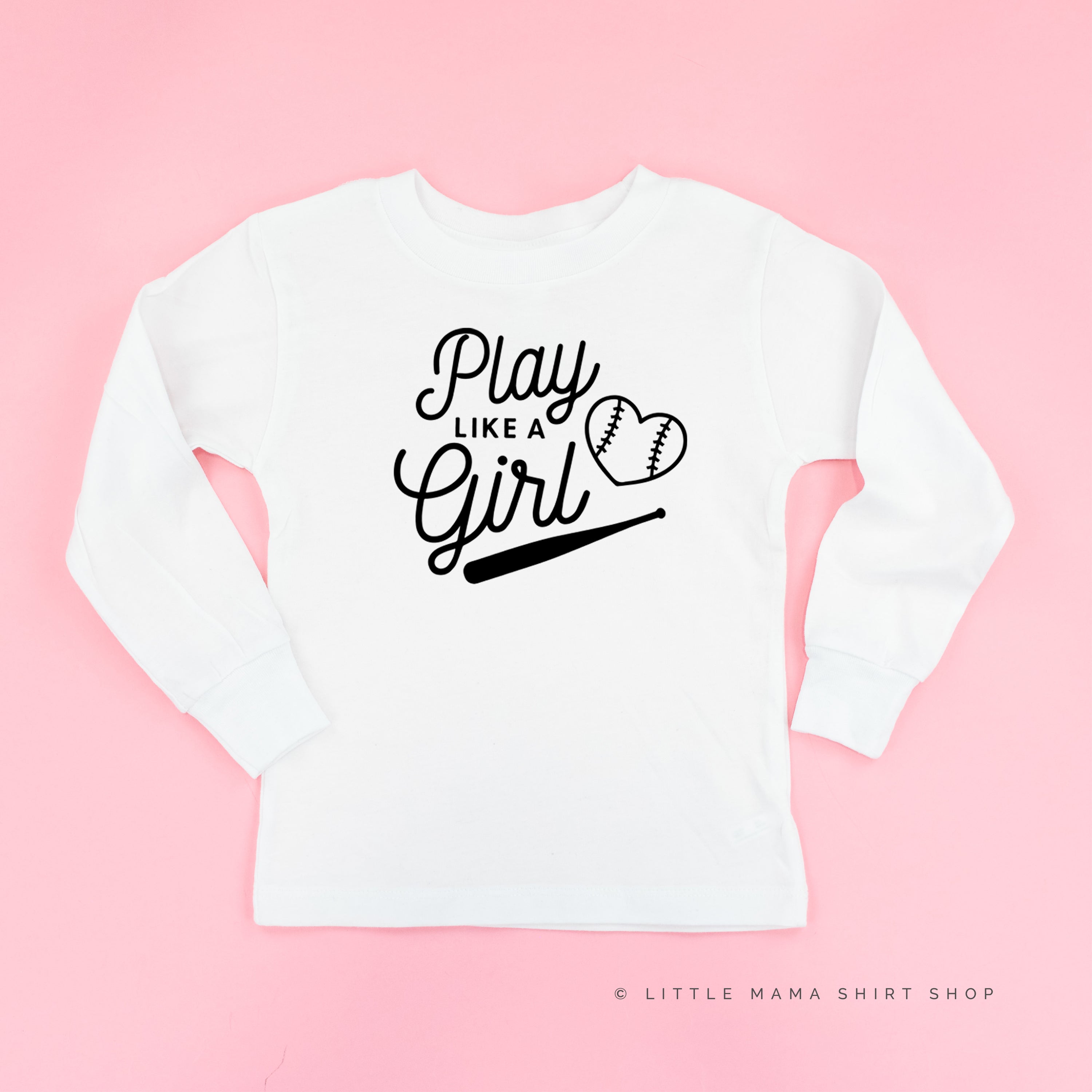 Play Like A Girl - Child LONG SLEEVE Tee Little Mama Shirt Shop