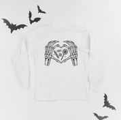 Skeleton Heart Hands - Child Long Sleeve Tee