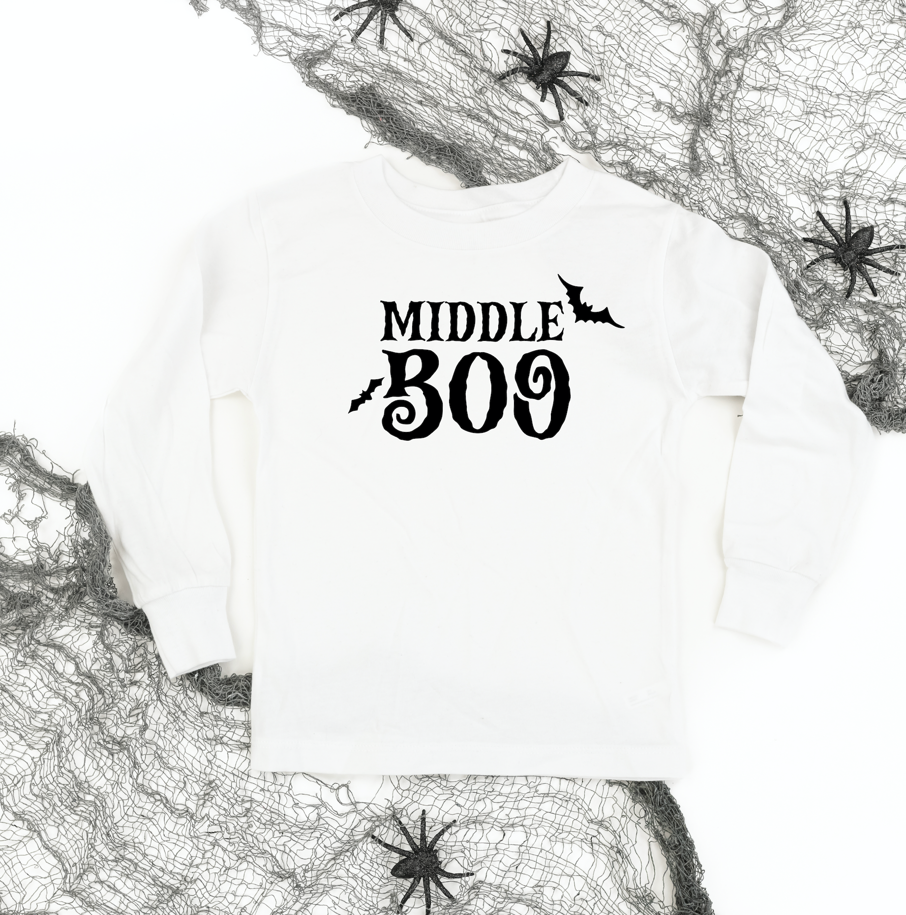 Middle Boo (Bats) - Child Long Sleeve Tee