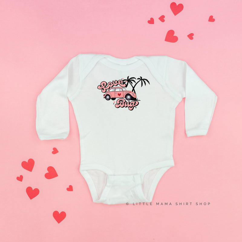 Love Bug - Pink Beetle Car - Child LONG SLEEVE Tee