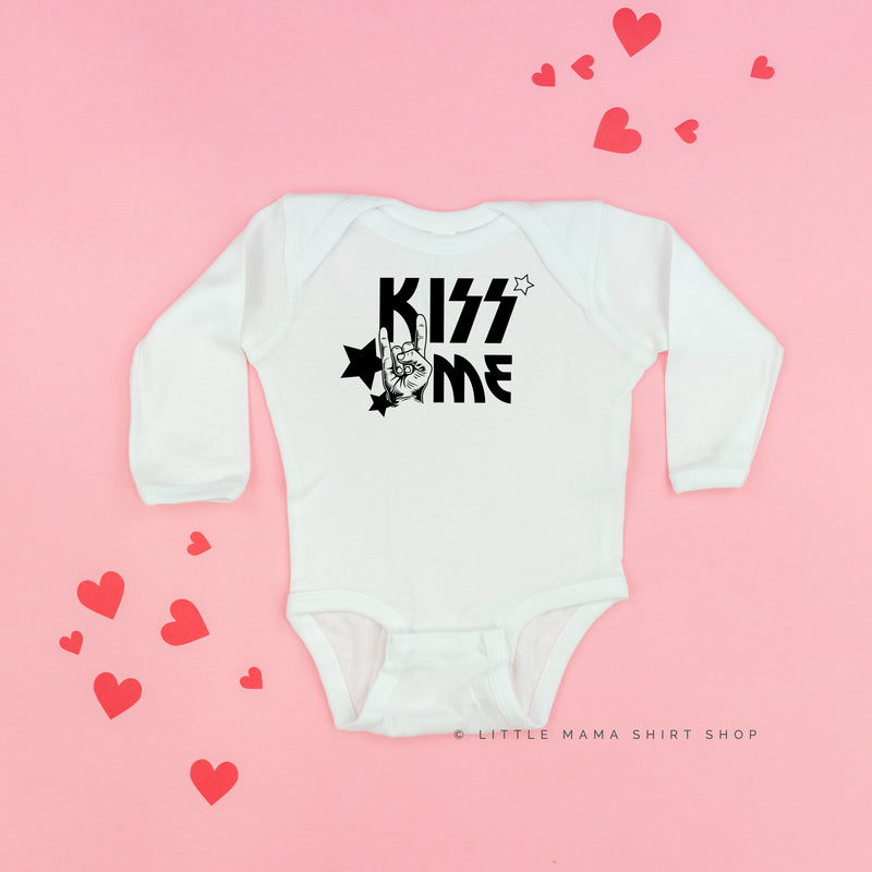 Kiss Me - Valentine Band Tee - Child LONG SLEEVE Tee