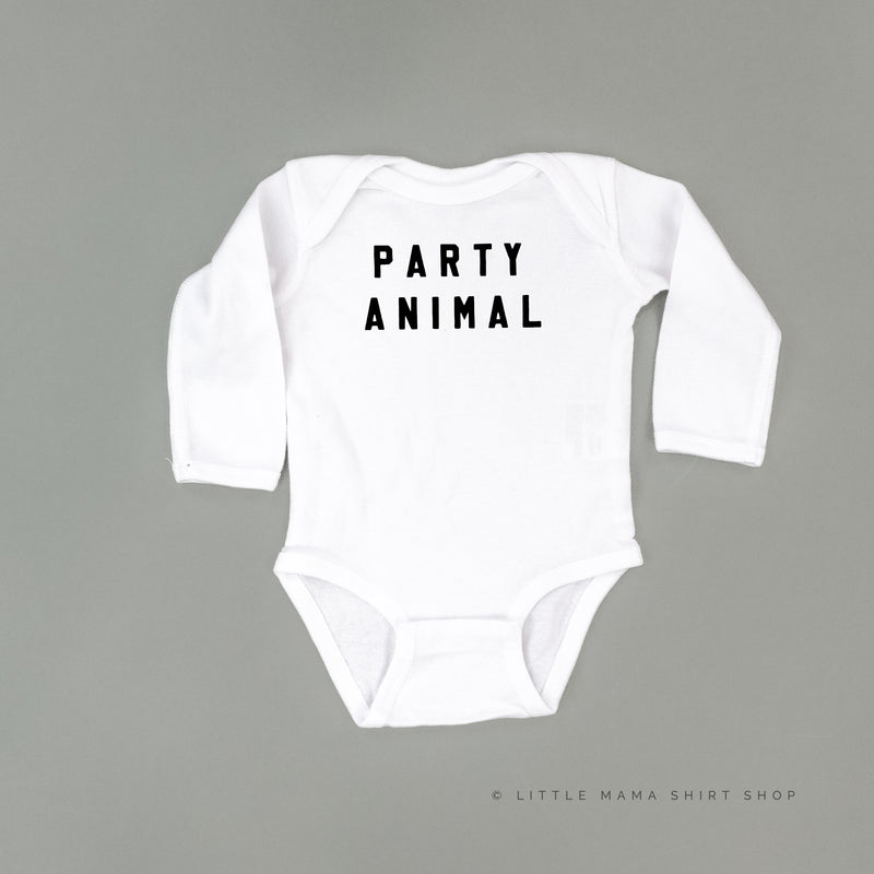 Party Animal - Block Font - Long Sleeve Child Shirt