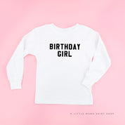 Birthday Girl - Block Font - Child Long Sleeve Tee