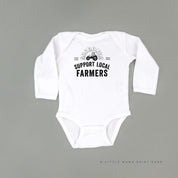 Support Local Farmers - Distressed Design - Child Long Sleeve Tee