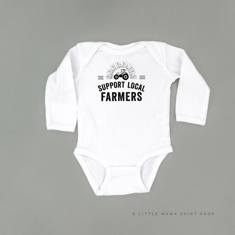 Support Local Farmers - Distressed Design - Long Sleeve Child Shirt