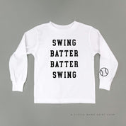 Swing Batter Batter Swing (wd) - Child LONG SLEEVE Tee Little Mama Shirt Shop