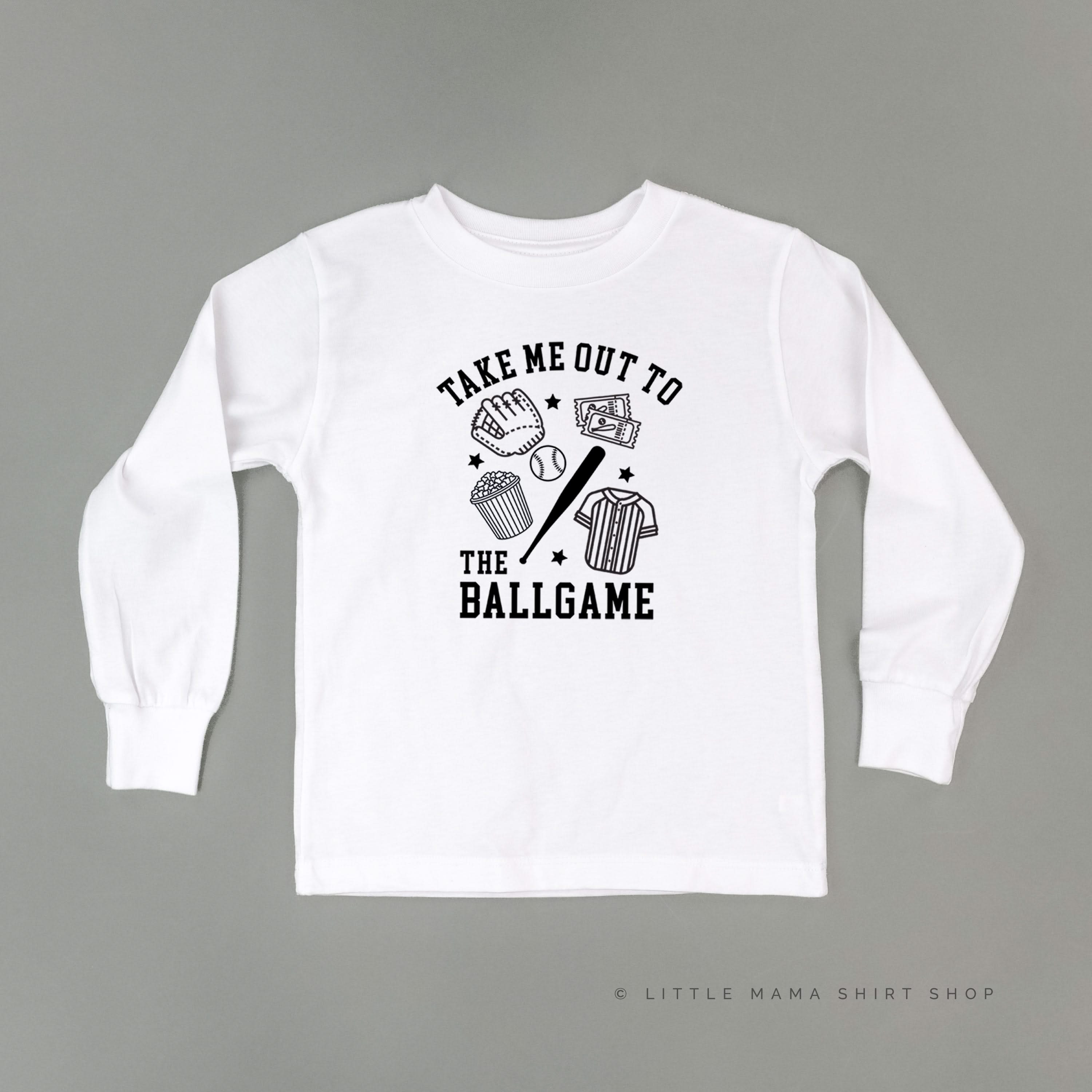 Take Me Out To The Ballgame - Child LONG SLEEVE Tee Little Mama Shirt Shop
