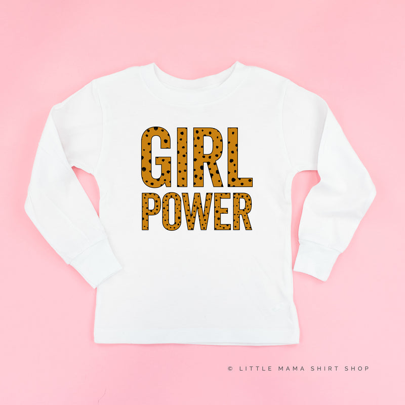Girl Power - (Spotty Leopard) - Long Sleeve Child Shirt