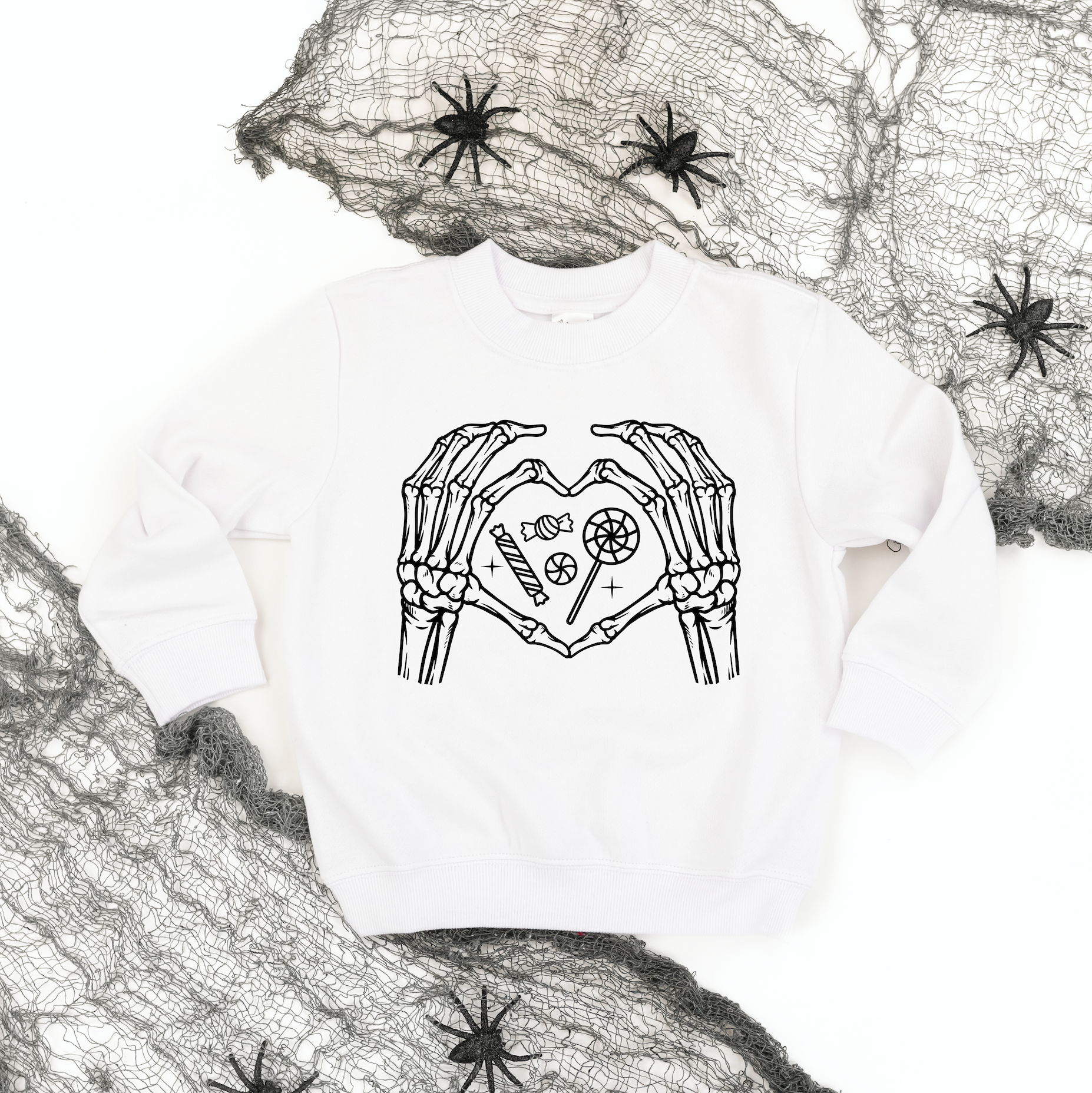 Skeleton Heart Hands - Child Sweater