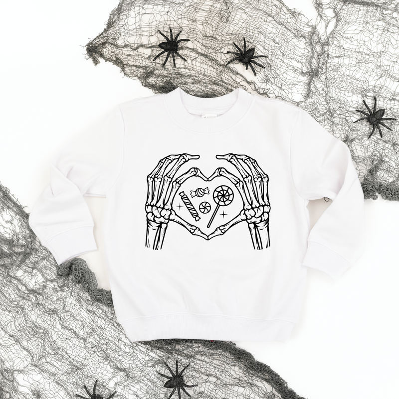 SKELETON HEART HANDS - Child Sweater