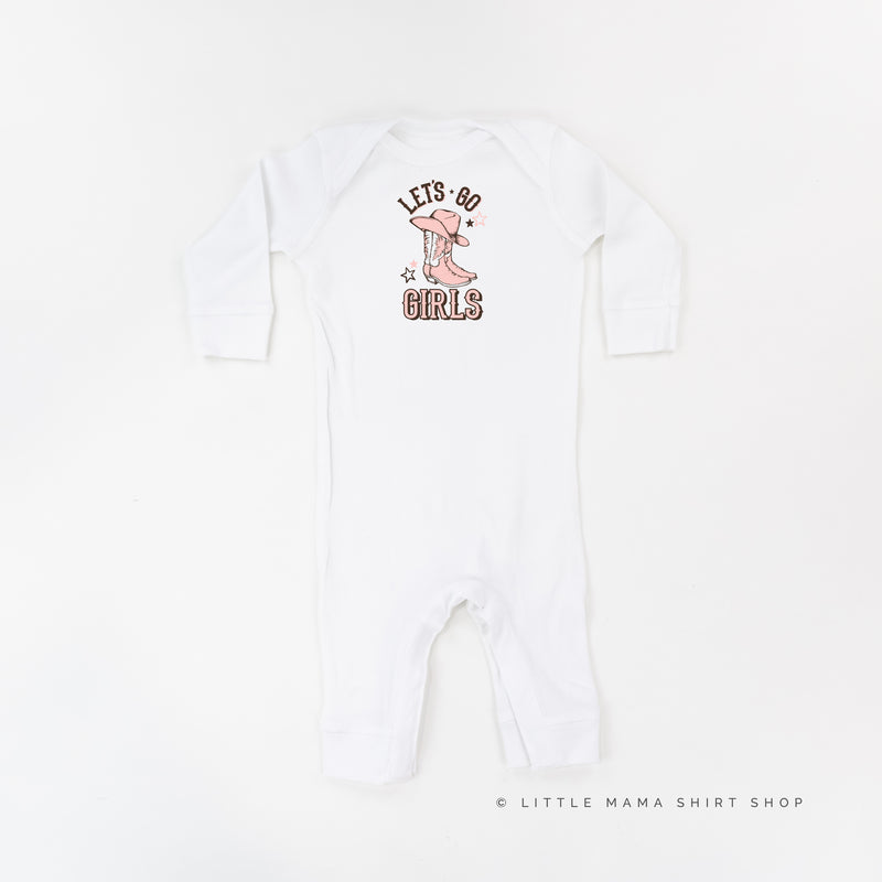 Let's Go Girls - (Cowgirl) - One Piece Baby Sleeper