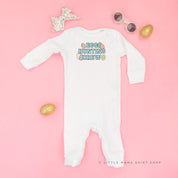 Egg Hunting Crew - Groovy w/ Eggs - Baby Sleeper Little Mama Shirt Shop