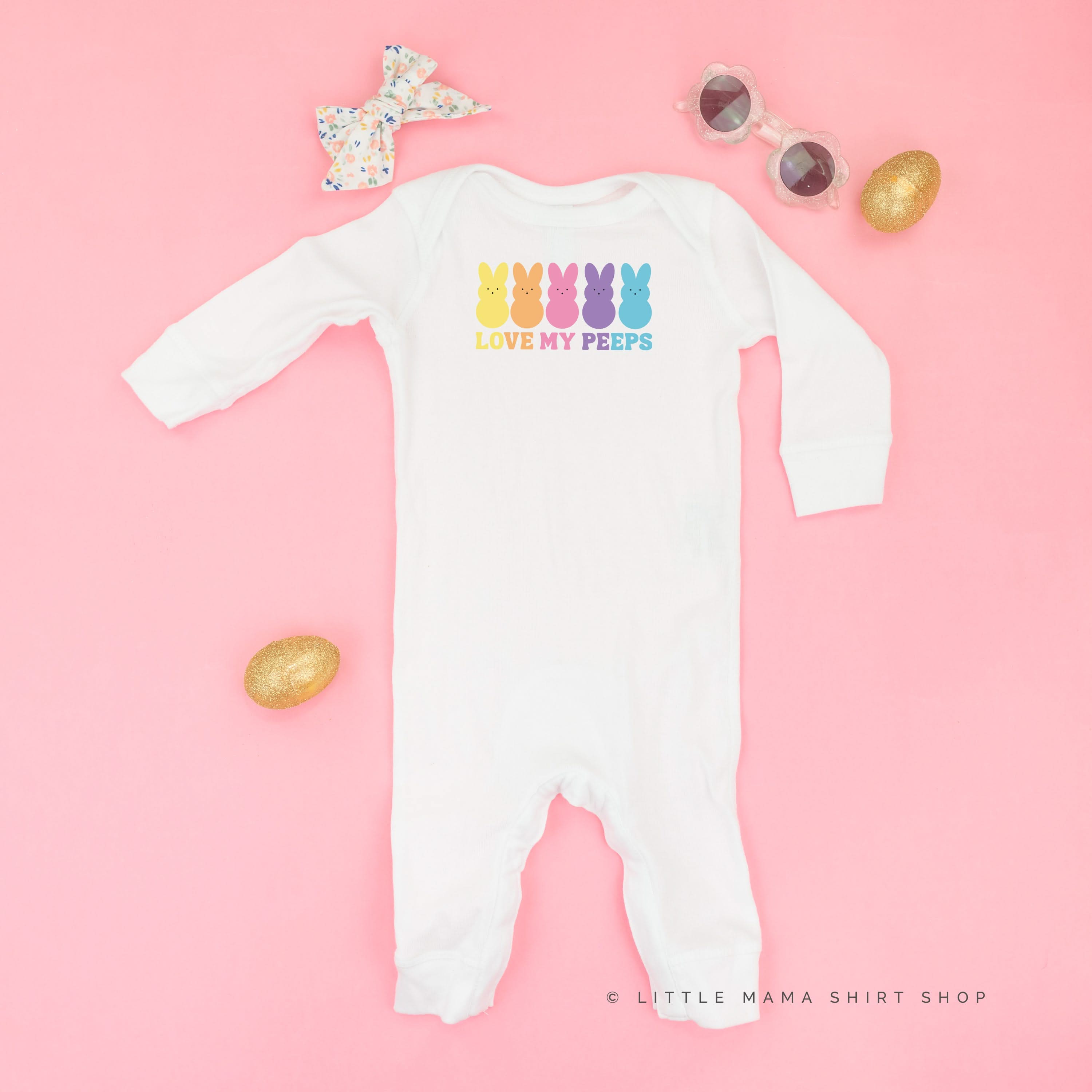 Love My Peeps - Neon - Baby Sleeper Little Mama Shirt Shop