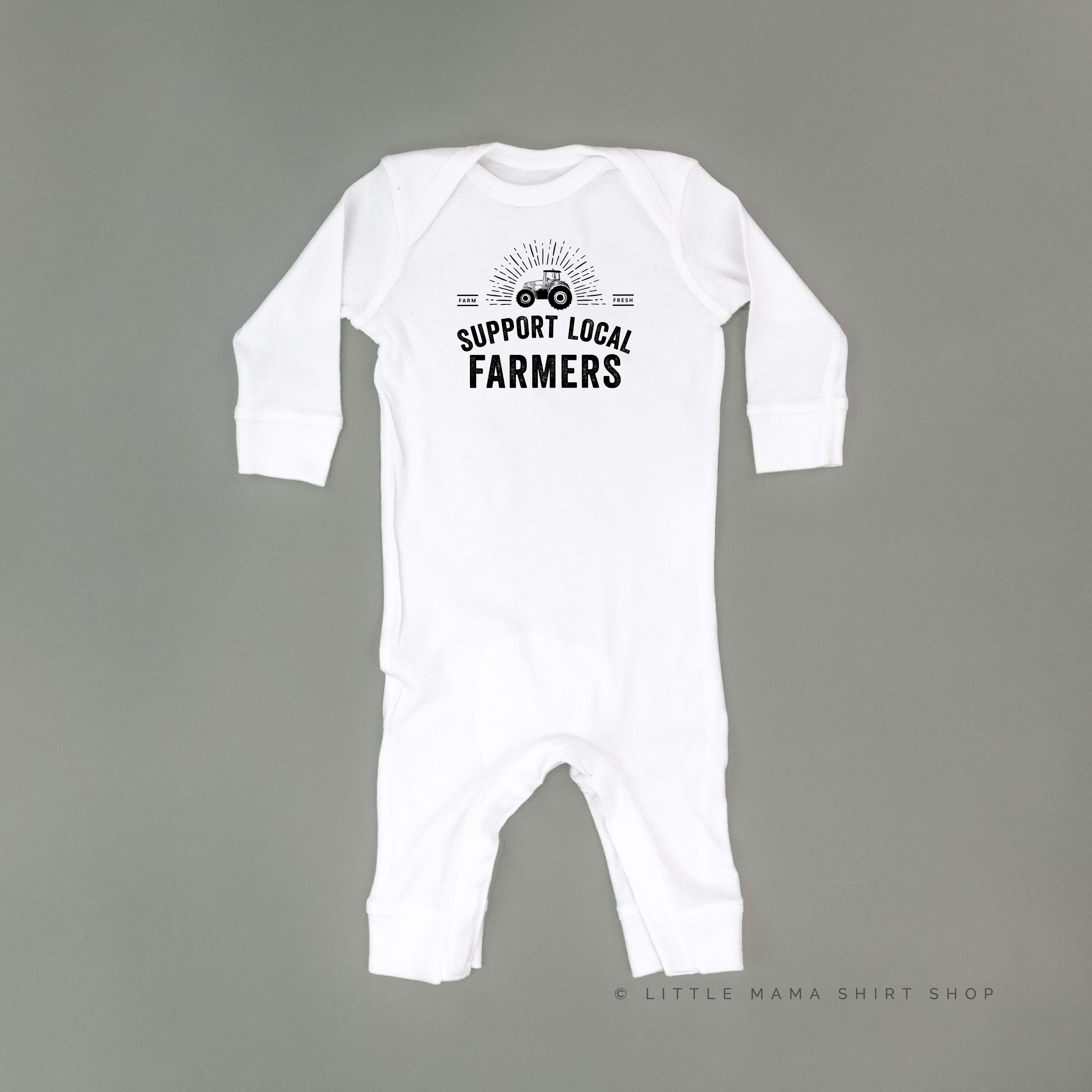Support Local Farmers - Distressed Design - Baby Sleeper
