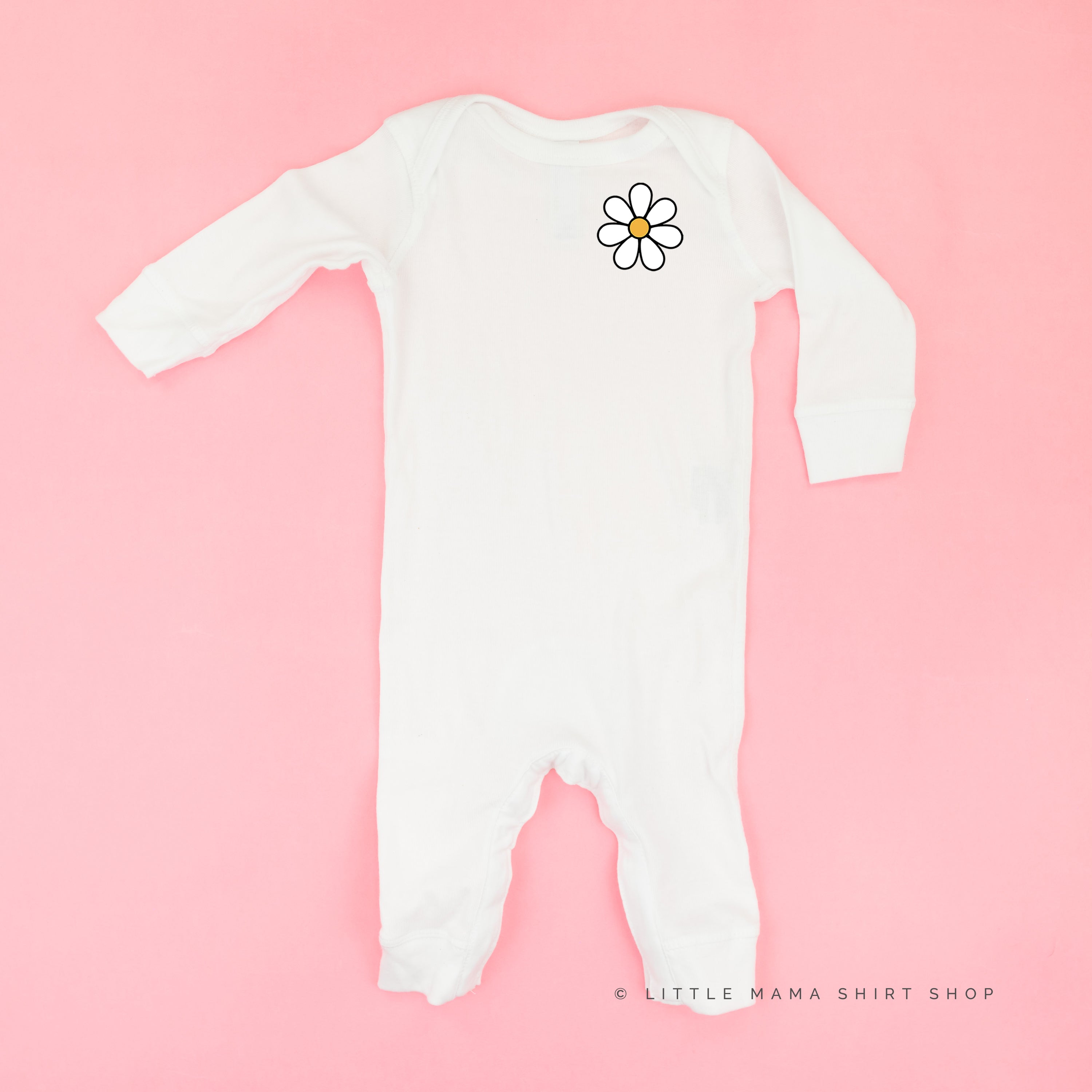 Pocket Daisy on Front w/ Have a Great Daysy on Back - Baby Sleeper Little Mama Shirt Shop