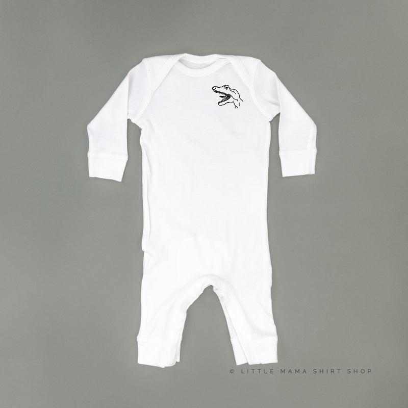 Dinosaur Head - Pocket Design - One Piece Infant Sleeper