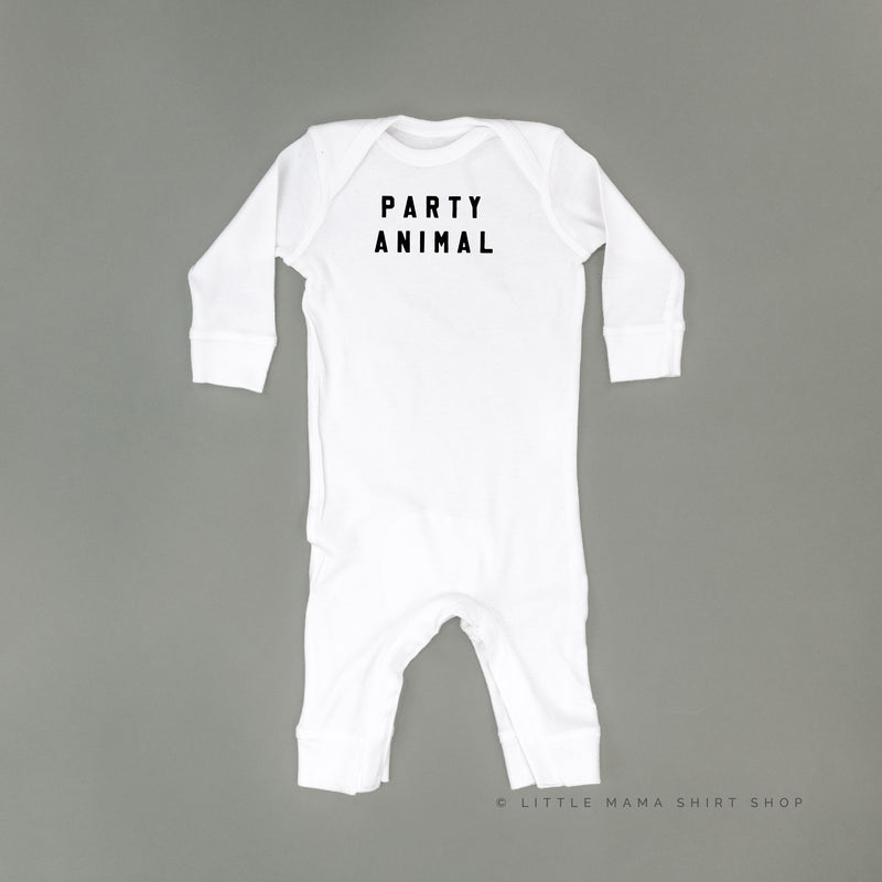 Party Animal - Block Font - One Piece Infant Sleeper