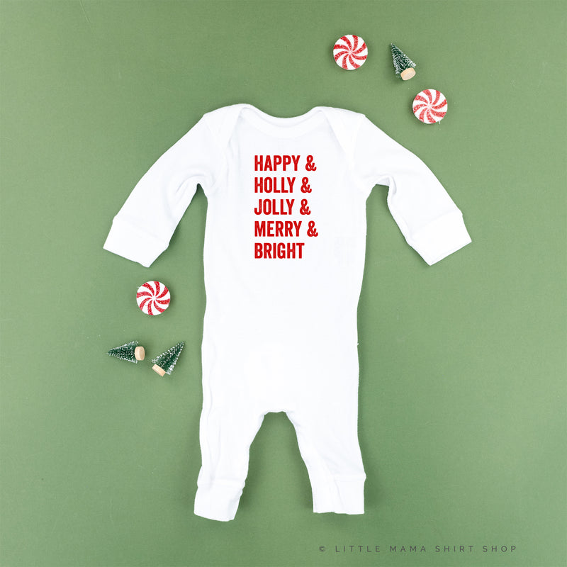 Happy + Holly + Jolly + Merry + Bright - Baby Sleeper