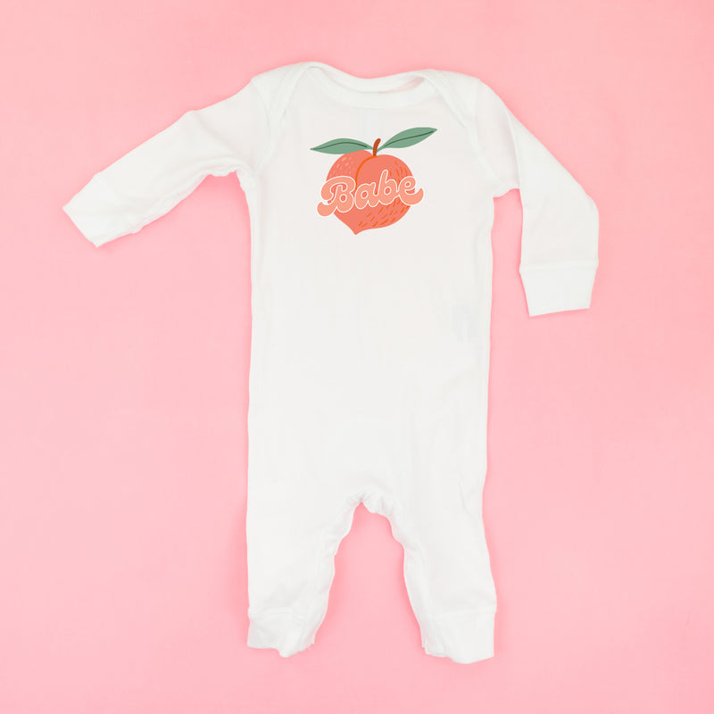 Peach - Babe - One Piece Baby Sleeper