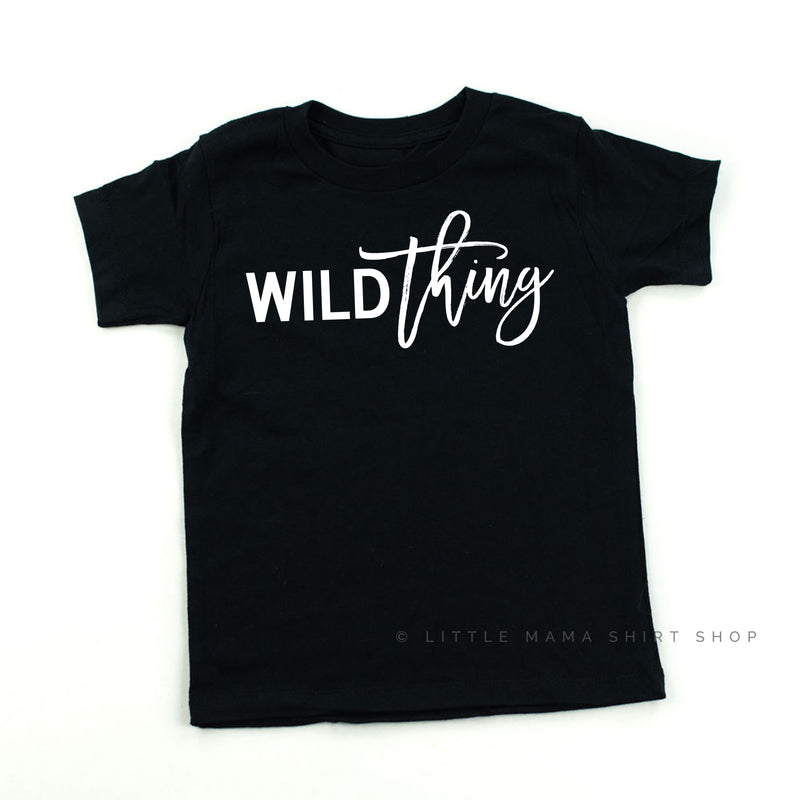 Raising Wild Things / Wild Thing | Blush w/ Black Adult Shirt + Black w/ White Child Shirt