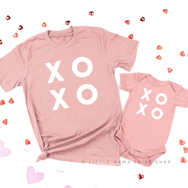 XOXO - Block Font - Set of 2 Tees