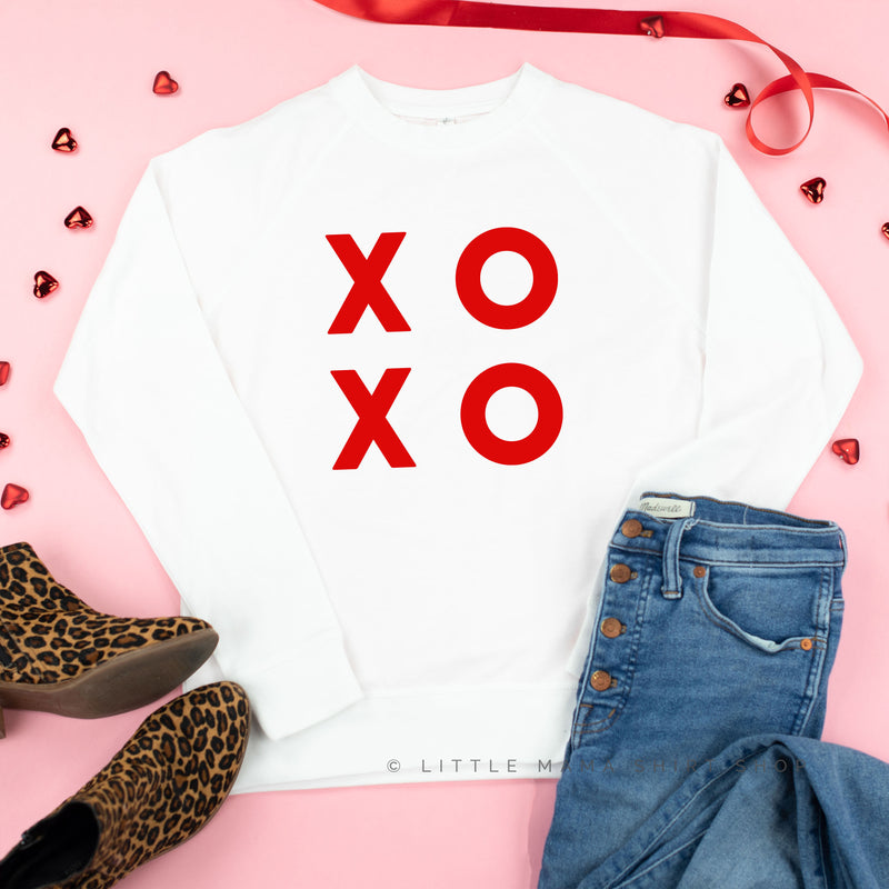 XOXO - Block Font - Lightweight Pullover Sweater