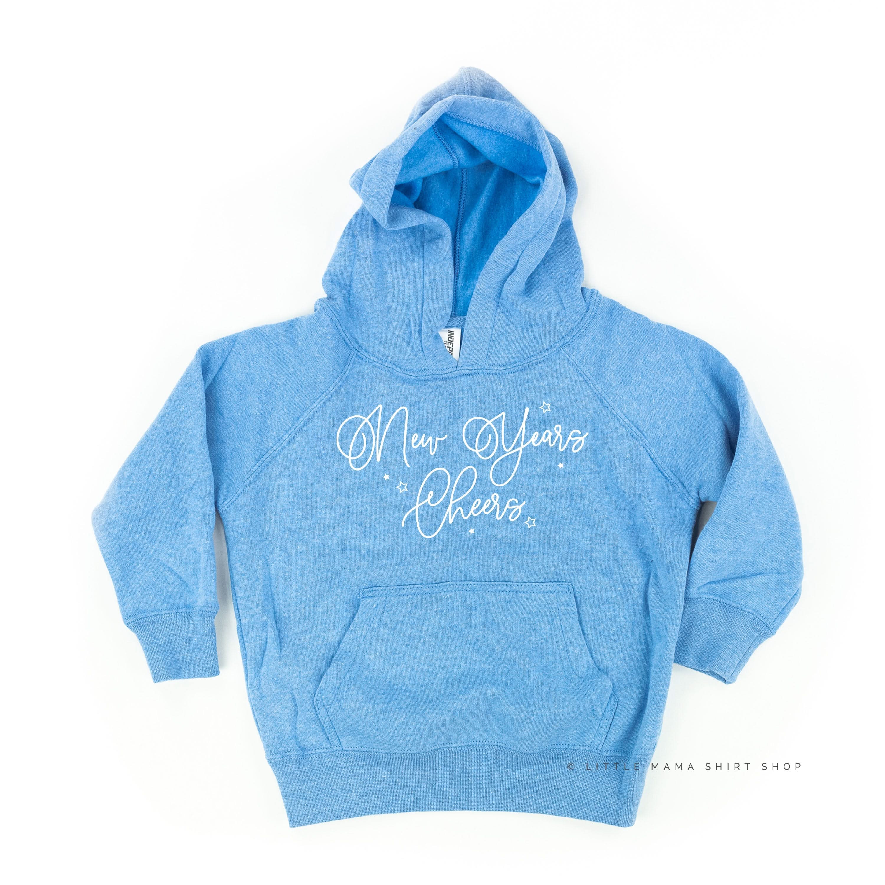 New Years Cheers - Stars/Script - Child HOODIE Little Mama Shirt Shop LLC