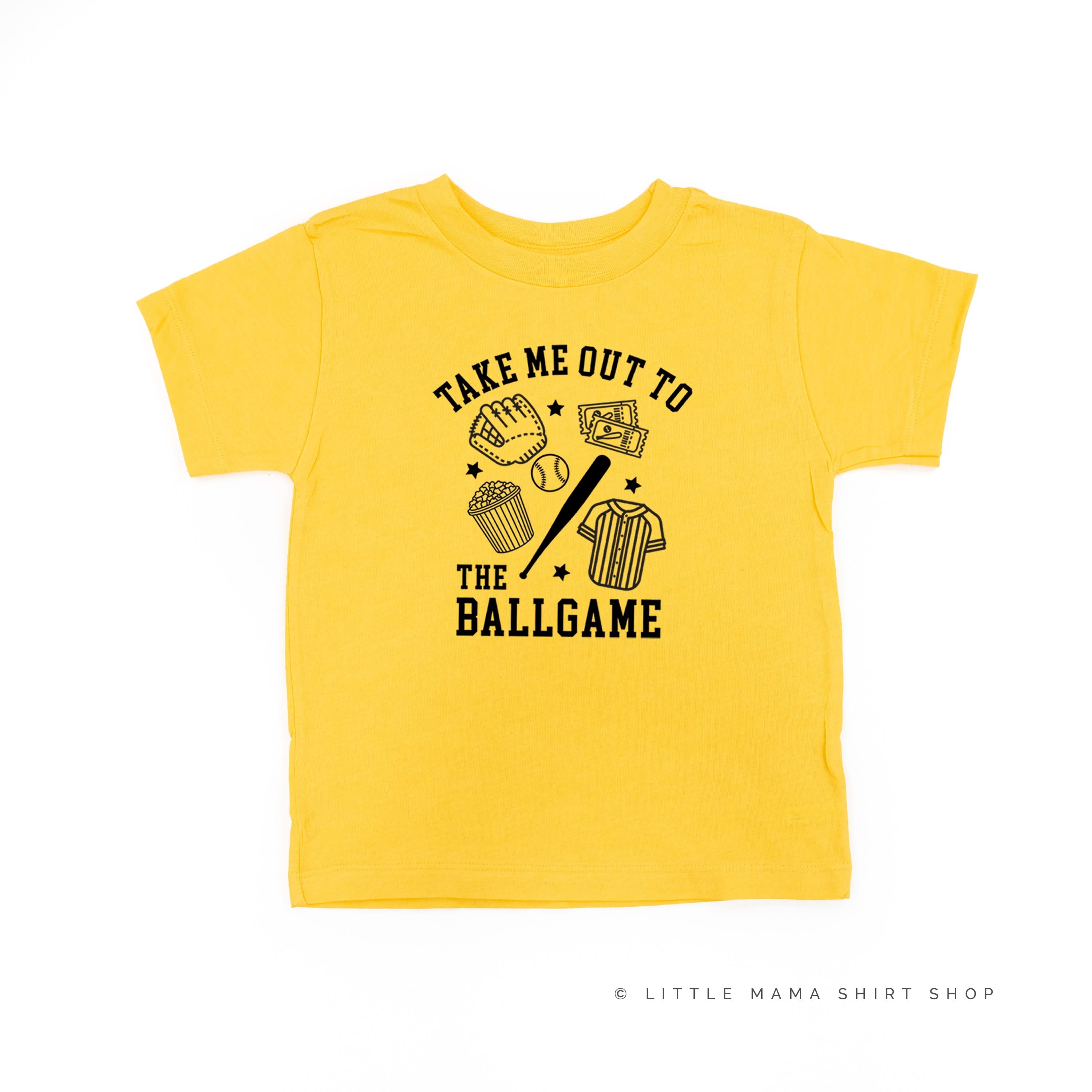 Take Me Out to the Ballgame - Short Sleeve Child Shirt Little Mama Shirt Shop