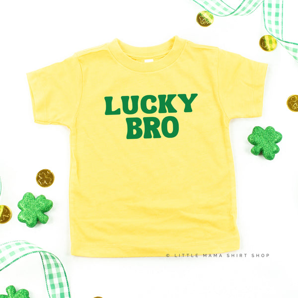 LUCKY BRO  (BLOCK FONT) - Short Sleeve Child Shirt