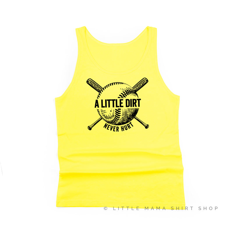 Baseball - A Little Dirt Never Hurt  - Unisex Jersey Tank