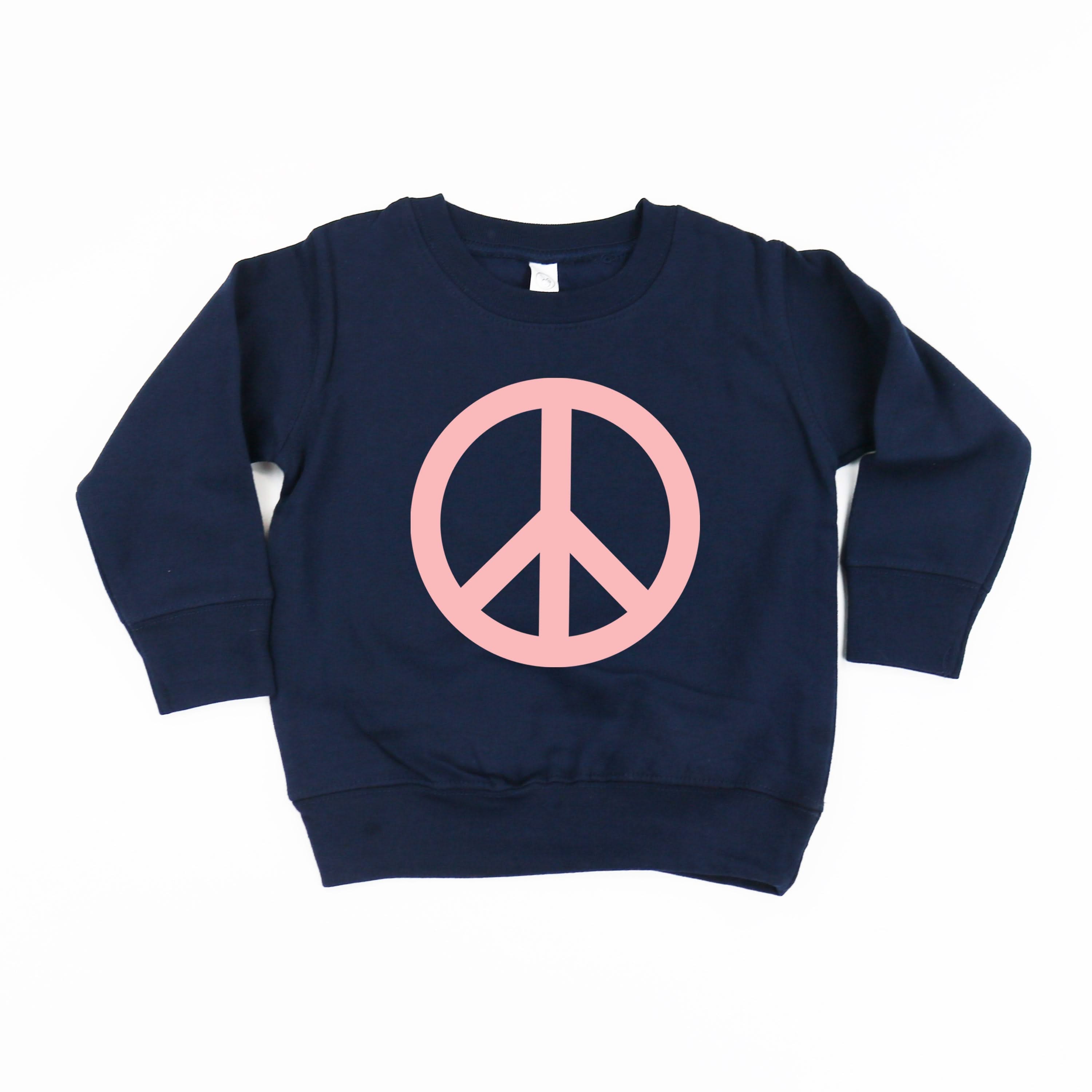 Peace Sign - Full Size Design on Front - Child Sweater Little Mama Shirt Shop